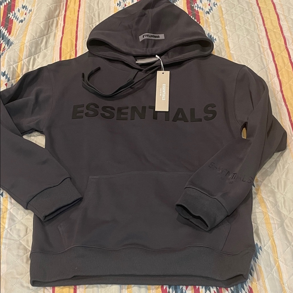 Essentials Charcoal Hoodie for Men